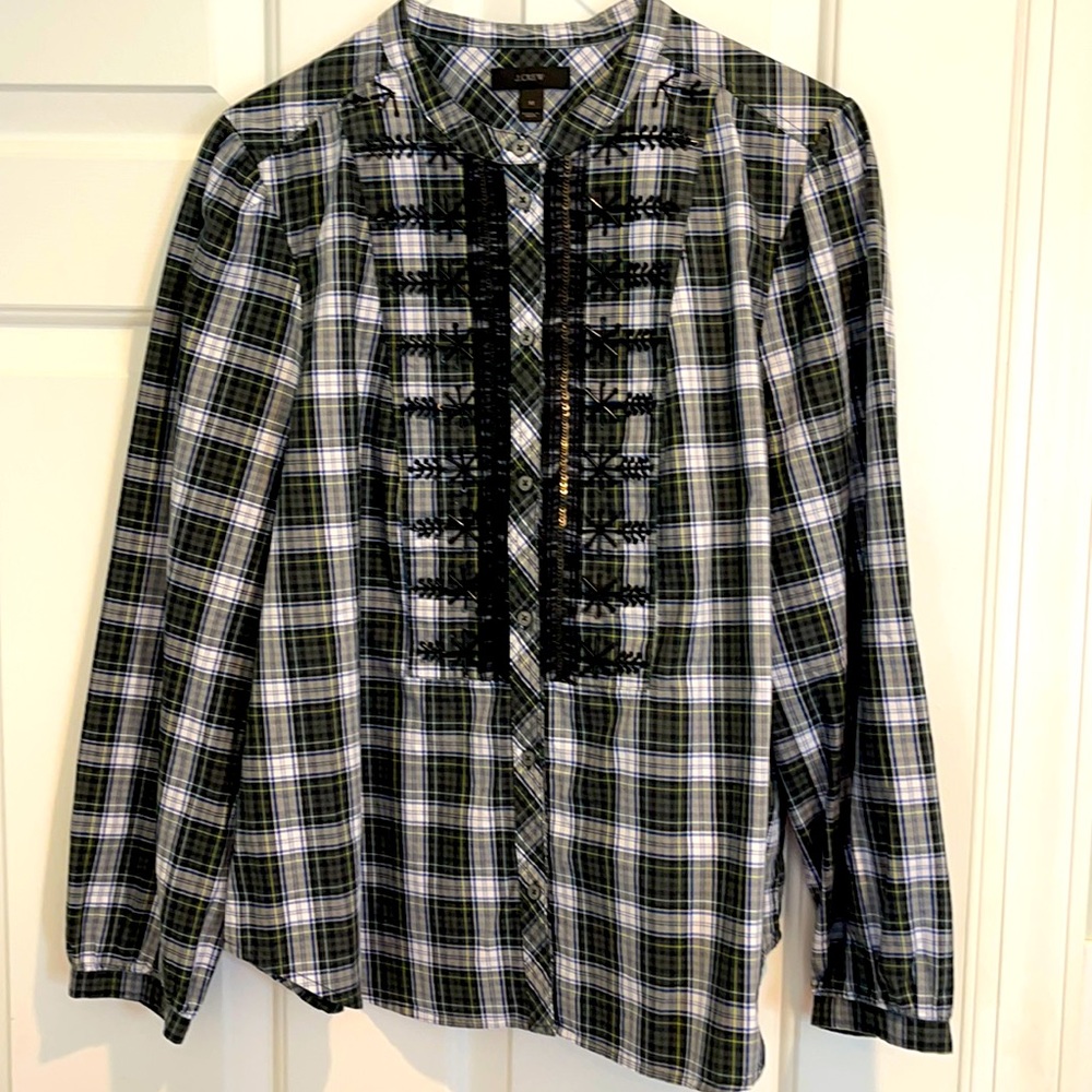 JCrew Plaid Top